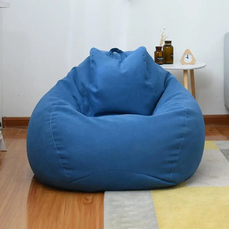 Removable Bean Bag Sofa Cover – Tatami Lounger Chair & Bed Pouf for Living Room