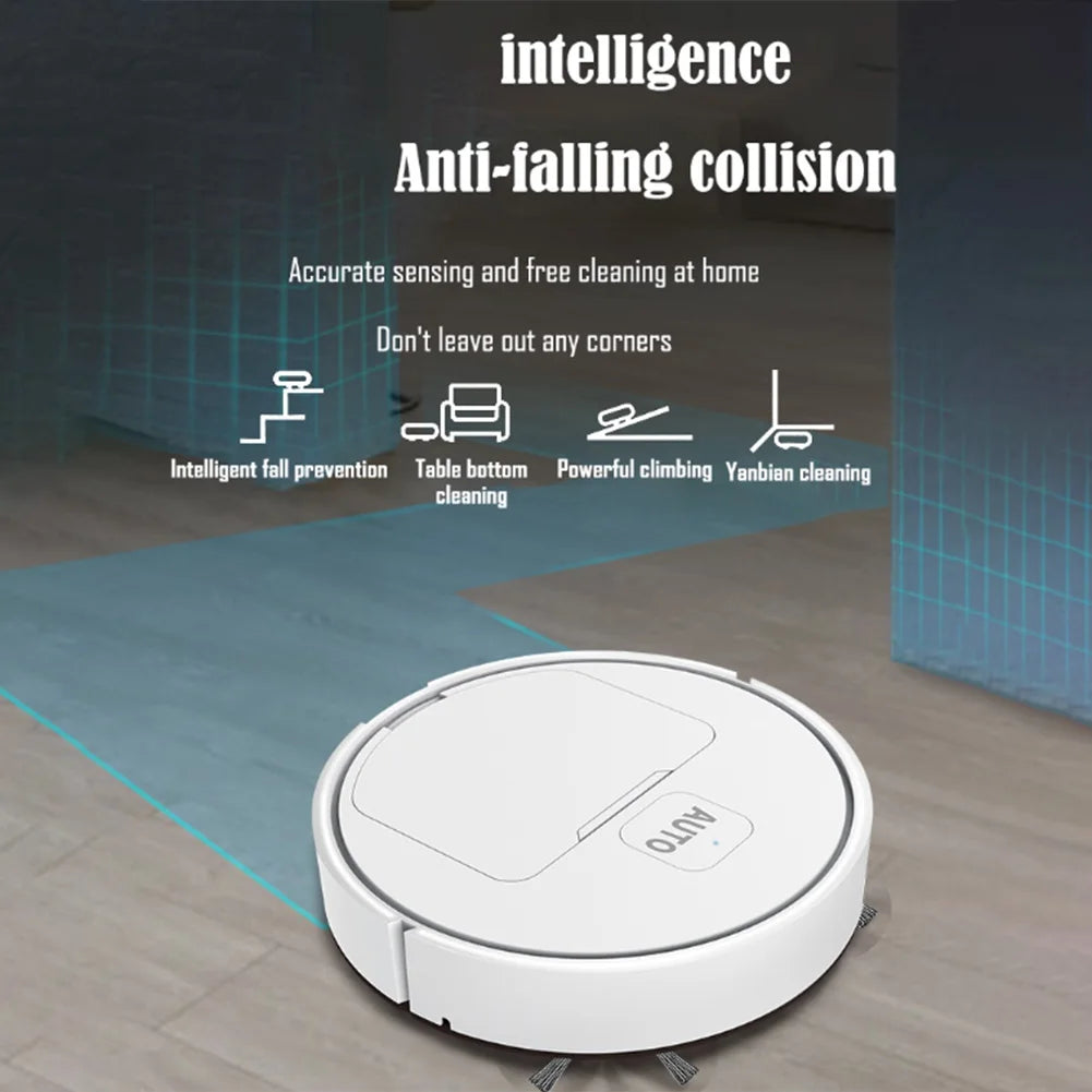 USB Rechargeable Robot Vacuum – 1000Pa Suction, Mop & Sweep Combo