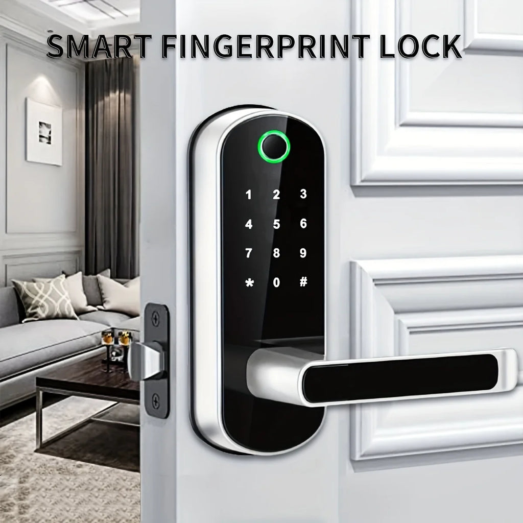 Smart WiFi Fingerprint Door Lock – NFC, Touchscreen & Waterproof Design