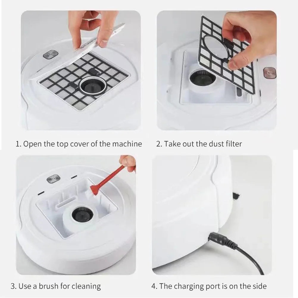 Smart Sweeper Robot Vacuum – 75 Min Runtime, USB Rechargeable