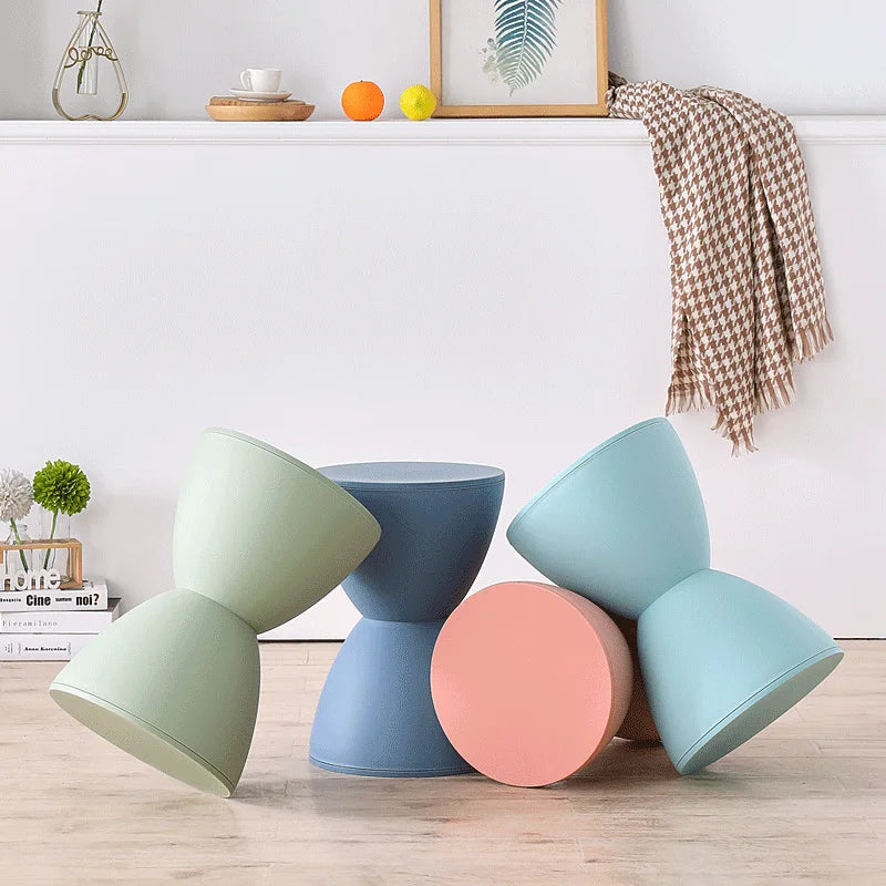 Modern Living Room Ottoman Pouf with Storage for Entryway & Shoe Changing