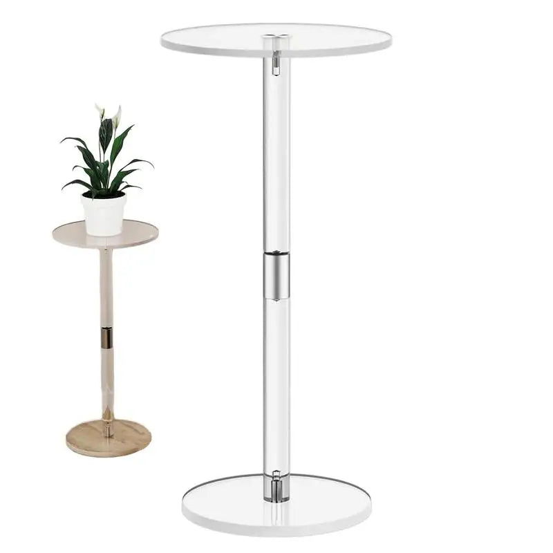 Compact Acrylic Living Room Side Table for Snacks, Phones & Drinks