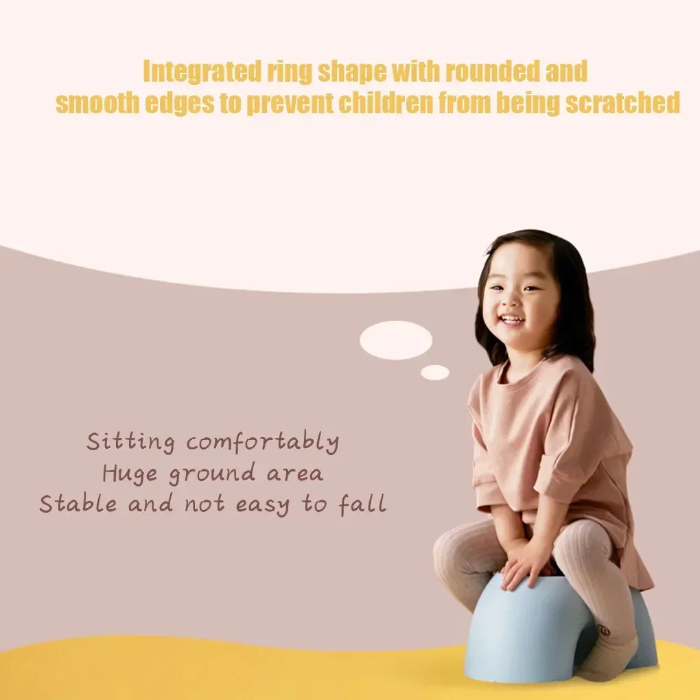 Kids Rainbow Footstool & Step Stool – Durable Plastic Seat for Living Room or Playroom