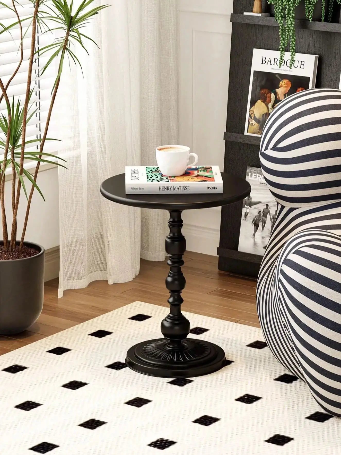 Vintage Metal Sofa Side Table & Reading Desk for Bedroom or Living Room Decoration