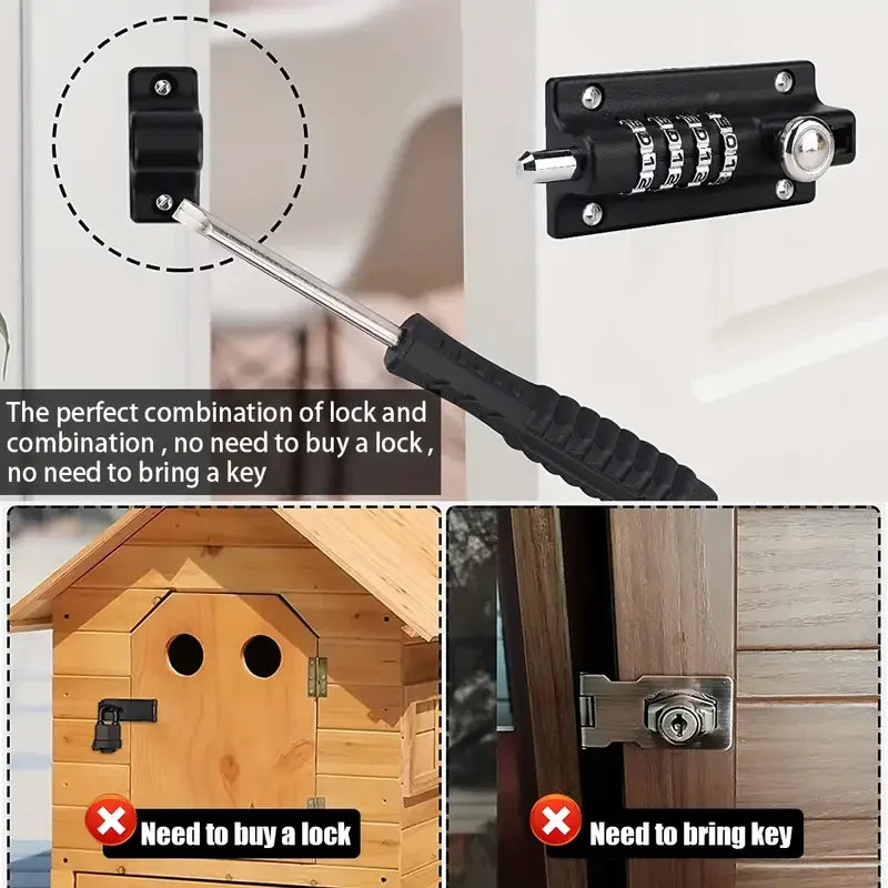 Combination Password Bolt Metal Anti-theft Lock Security Home Door Shed Fence Garage Wooden Door Hardware Lock
