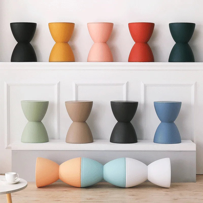 Modern Living Room Ottoman Pouf with Storage for Entryway & Shoe Changing