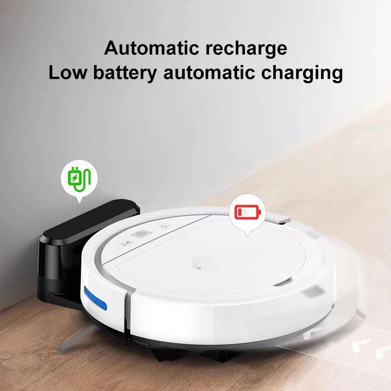 App Controlled Smart Robot Vacuum – Automatic Recharge & 3 in 1 Cleaning
