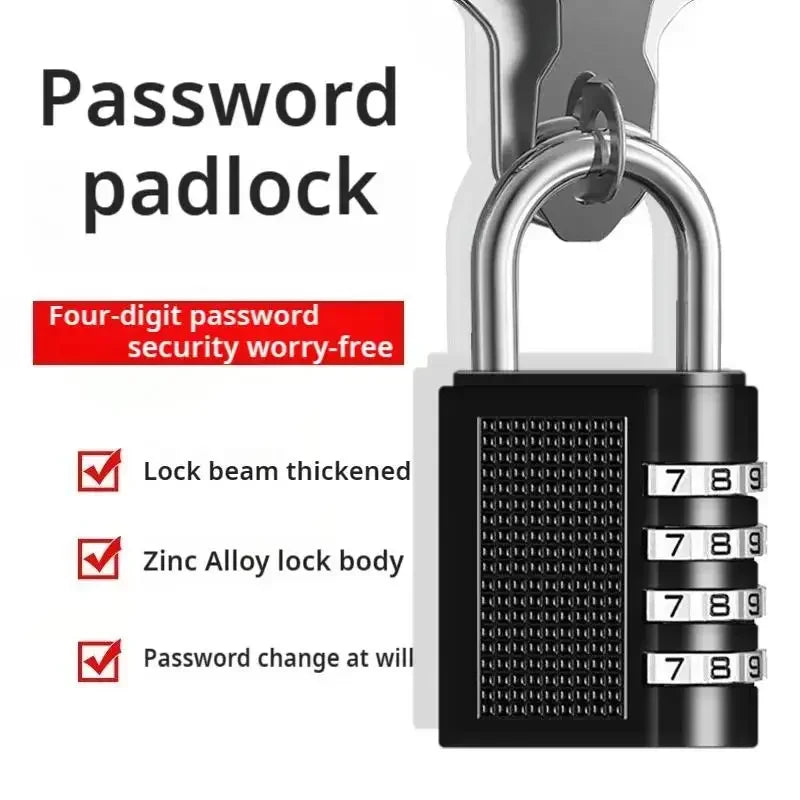 4 Digit Zinc Alloy Combination Lock – Waterproof & Rust Resistant