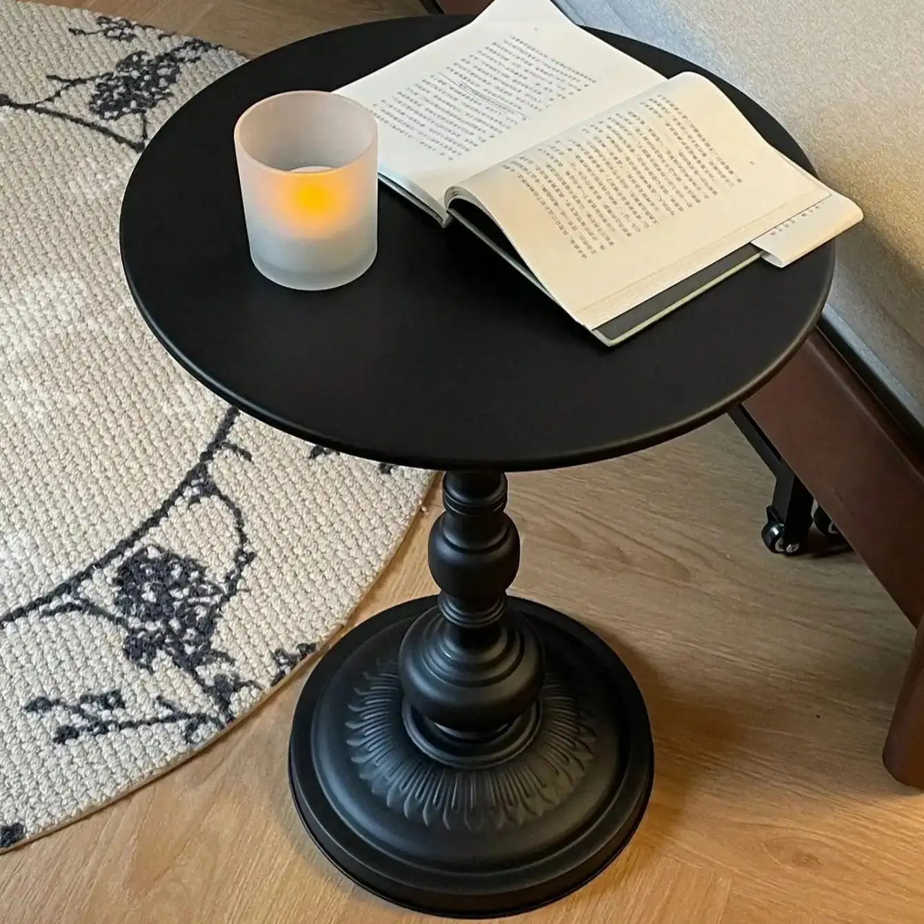 Vintage Metal Sofa Side Table & Reading Desk for Bedroom or Living Room Decoration