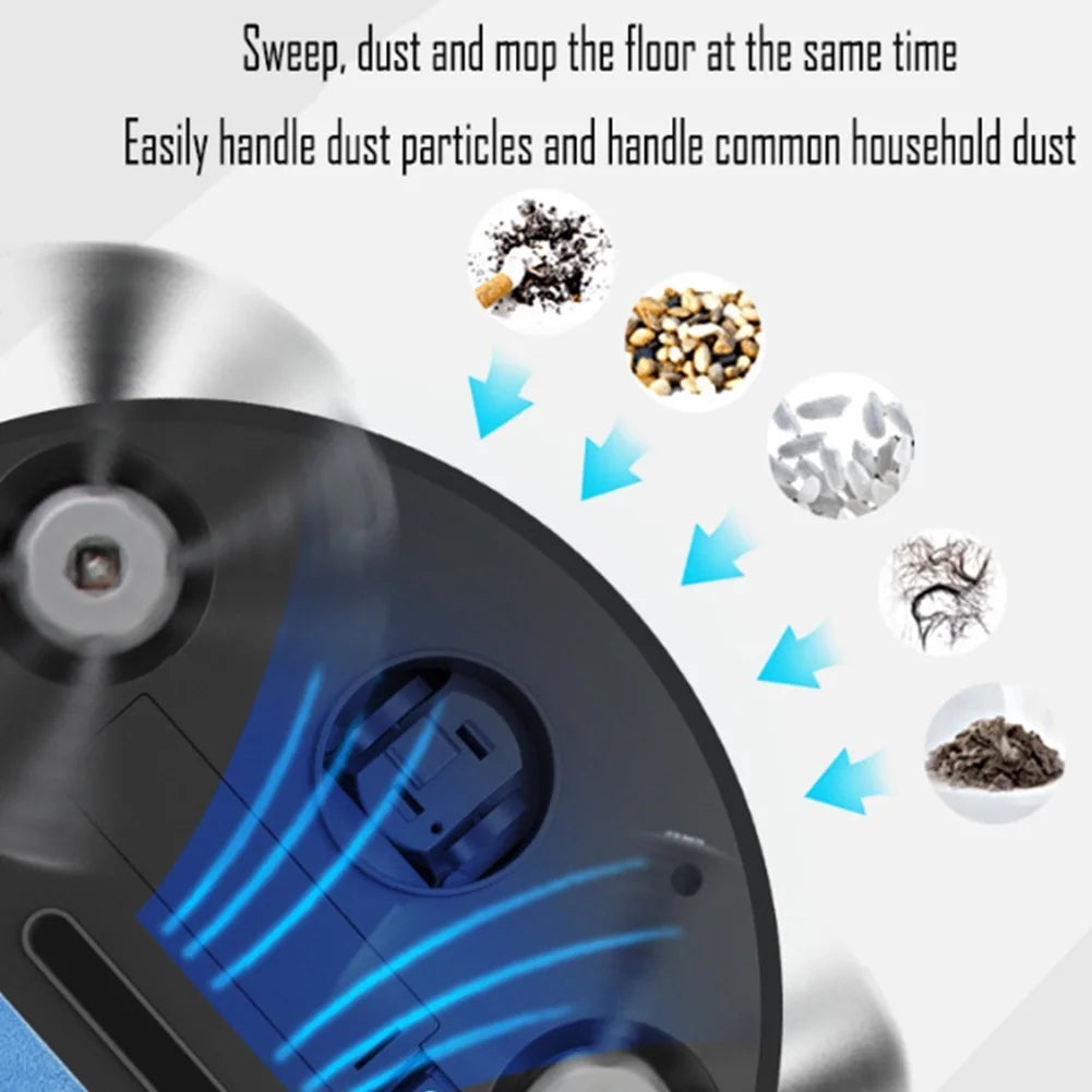 USB Rechargeable Robot Vacuum – 1000Pa Suction, Mop & Sweep Combo
