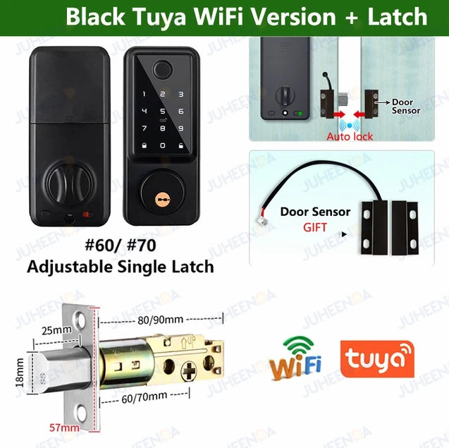 Tuya WiFi Smart Deadbolt – Fingerprint, Code & Keyless Entry