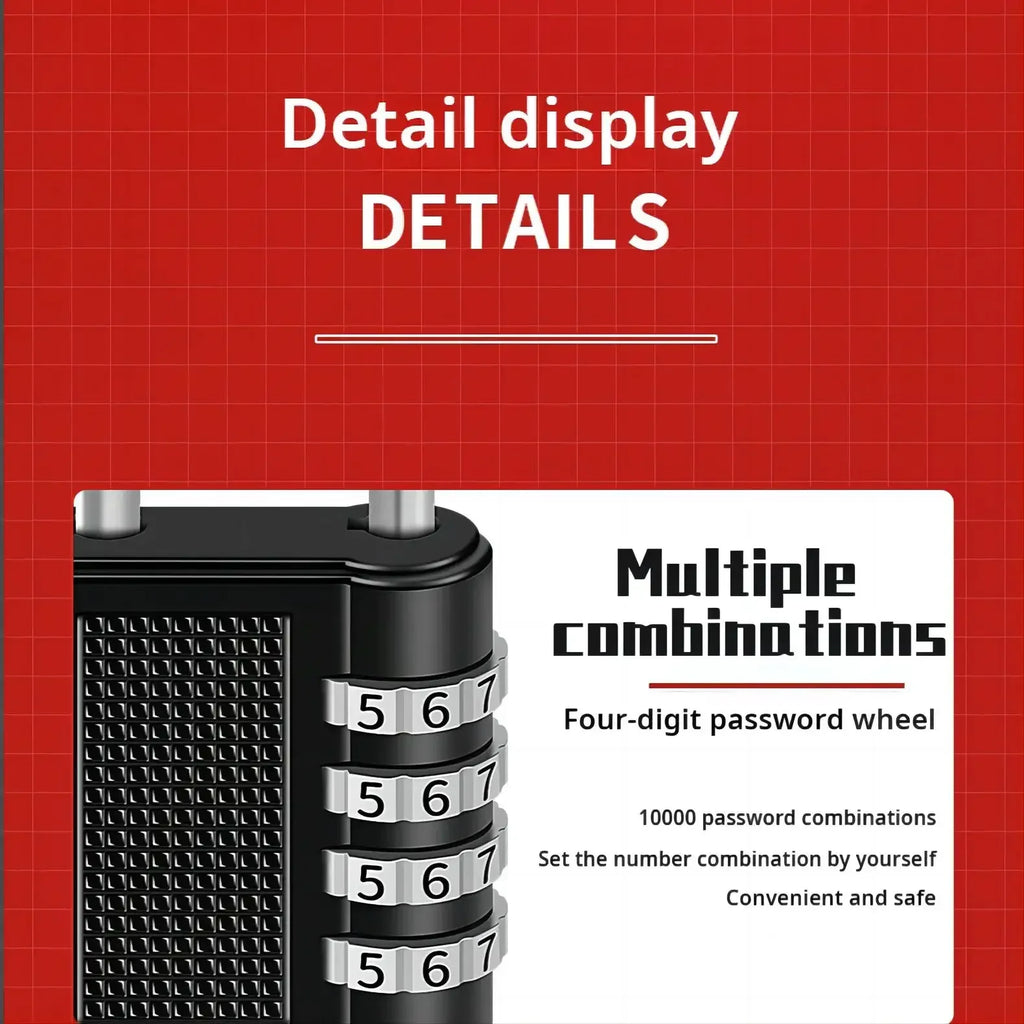 4 Digit Zinc Alloy Combination Lock – Waterproof & Rust Resistant