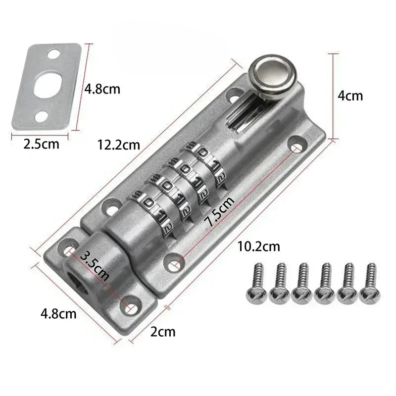 Combination Password Bolt Metal Anti-theft Lock Security Home Door Shed Fence Garage Wooden Door Hardware Lock