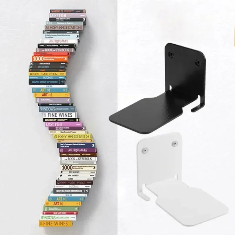 Invisible Floating Book Organizer Shelf for Modern Wall‑Mounted Storage